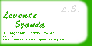 levente szonda business card